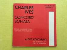 Load image into Gallery viewer, Charles Ives Concord Sonata Second Pianoforte Sonata Concord Mass 1840-1860 Aloys Kontarsky Stereo Mainstream MS / 503 LP