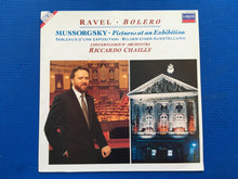 Load image into Gallery viewer, Ravel Bolero Mussorgsky Pictures At An Exhibition Concertgebouw Orchestra Riccardo Chailly Stereo LP London Records 417 611-1