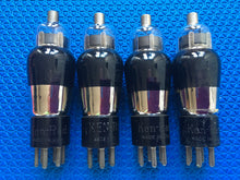 Load image into Gallery viewer, 4 Ken-Rad 6D6 Vacuum Tubes Black Glass Lot of Four NOS-Testing