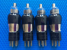 Load image into Gallery viewer, 4 Ken-Rad 6D6 Vacuum Tubes Black Glass Lot of Four NOS-Testing