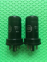 Load image into Gallery viewer, Matched Pair RCA 6C5 Vacuum Tubes Valves Large Meatball Logos