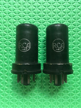 Load image into Gallery viewer, Matched Pair RCA 6C5 Vacuum Tubes Large Meatball Logos