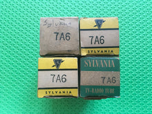 Load image into Gallery viewer, 4 Sylvania 7A6 Vacuum Tubes Valves NOS NIB Lot Of Four
