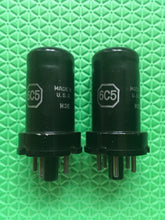 Load image into Gallery viewer, Matched Pair RCA 6C5 Vacuum Tubes Valves Large Meatball Logos