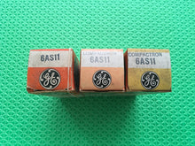 Load image into Gallery viewer, 3 General Electric GE 6AS11 Vacuum Tubes Valves NOS NIB Lot Of Three