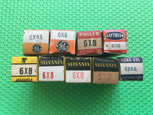 Load image into Gallery viewer, 9 US-Made 6X8 Vacuum Tubes Valves NOS NIB Lot Of Nine