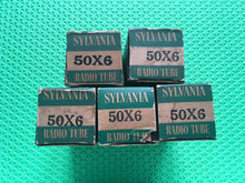 Load image into Gallery viewer, 5 Sylvania 50X6 Vacuum Tubes NOS NIB Lot Of Five