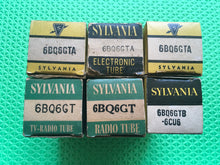 Load image into Gallery viewer, 6 Sylvania 6BQ6 6BQ6GT 6CU6 Vacuum NOS NIB Lot Of Six