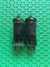 Load image into Gallery viewer, Matched Pair Westinghouse 6AU6 6AU6A Vacuum Tubes Black Plate NOS-Testing