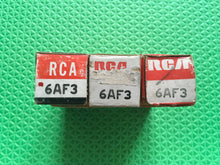 Load image into Gallery viewer, 3 RCA 6AF3 Vacuum Tubes Valves NOS NIB Lot Of Three