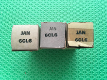 Load image into Gallery viewer, 3 General Electric GE 6CL6 JAN6CL6 Milspec Vacuum Tubes Valves NOS NIB Lot Of Three