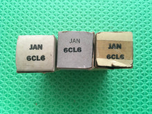 Load image into Gallery viewer, 3 General Electric GE 6CL6 JAN6CL6 Milspec Vacuum Tubes Valves NOS NIB Lot Of Three