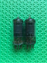 Load image into Gallery viewer, Matched Pair General Electric GE 12AU6 Black Plate Vacuum Tubes