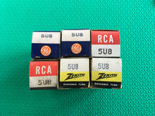 Load image into Gallery viewer, 6 US-Made 5U8 Vacuum Tubes NOS NIB Lot Of Six