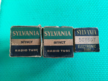 Load image into Gallery viewer, 3 Sylvania 50Y6 50Y6GT Vacuum Tubes NOS NIB Lot Of Three