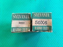 Load image into Gallery viewer, 2 Sylvania 50X6 Vacuum Tubes NOS NIB Lot Of Two