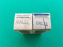 Load image into Gallery viewer, 2 Realistic Radio Shack 6AL11 Vacuum Tubes Valves Gold Pins NOS NIB Lot Of Two