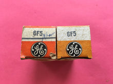 Load image into Gallery viewer, 2 General Electric GE 6F5 Vacuum Tubes Valves NOS NIB Lot Of Two