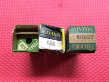 Load image into Gallery viewer, 3 Sylvania 6H6 6H6GT Vacuum Tubes Valves NOS NIB Lot Of Three