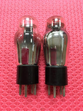 Load image into Gallery viewer, Matched Pair Super Silvertone Number / Type 27 #27 Vacuum Tubes Black Plates