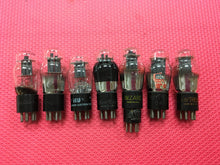 Load image into Gallery viewer, 7 US-Made 6A6 Vacuum Tubes Valves Black Plate Lot Of Seven