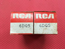 Load image into Gallery viewer, Matched Pair RCA 6DQ5 Vacuum Tubes Valves Black Plates NOS NIB