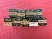 Load image into Gallery viewer, 9 Sylvania 6W4 6W4GT Vacuum Tubes NOS NIB Lot Of Nine