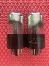 Load image into Gallery viewer, Matched Pair Sylvania Bad Boy 12SN7 12SN7GT Vacuum Tubes NOS-Testing