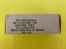 Load image into Gallery viewer, RCA 6Q7 6Q7G JANCRC6Q7 Vacuum Tube Valve Milspec NOS NIB