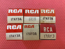 Load image into Gallery viewer, 6 RCA 17AY3 17AY3A 17BS3 17BS3A Vacuum Tubes Valves NOS NIB Lot Of Six