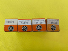 Load image into Gallery viewer, 4 General Electric GE 3AT2 3AT2B 3AW2 3AW2A Vacuum Tubes Valves NOS NIB Lot Of Four
