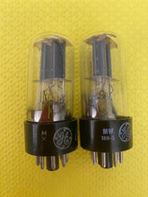 Load image into Gallery viewer, Matched Pair Canadian General Electric GE 12SN7 12SN7GT Vacuum Tubes Valves Black Plate NOS NIB