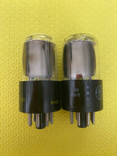 Load image into Gallery viewer, Matched Pair General Electric GE 12SN7 12SN7GTA Vacuum Tubes Copper Support Rods NOS-Testing
