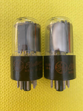 Load image into Gallery viewer, Matched Pair General Electric GE Red Label 6SN7 6SN7GTB Vacuum Tubes Valves Copper Support Rods NOS NIB