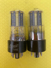 Load image into Gallery viewer, Matched Pair Canadian General Electric GE 12SN7 12SN7GT Vacuum Tubes Valves Black Plate NOS NIB