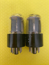 Load image into Gallery viewer, Matched Pair General Electric GE 12SN7 12SN7GTA Vacuum Tubes Copper Support Rods NOS-Testing