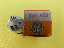 Load image into Gallery viewer, Matched Pair General Electric GE Red Label 6SN7 6SN7GTB Vacuum Tubes Valves Copper Support Rods NOS NIB