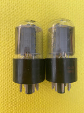 Load image into Gallery viewer, Matched Pair General Electric GE Red Label 6SN7 6SN7GTB Vacuum Tubes Valves Copper Support Rods NOS NIB