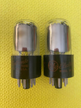 Load image into Gallery viewer, Matched Pair General Electric GE Red Label 6SN7 6SN7GTB Vacuum Tubes Valves Copper Support Rods NOS NIB