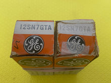 Load image into Gallery viewer, Matched Pair General Electric GE 12SN7 12SN7GTA Vacuum Tubes Valves NOS NIB