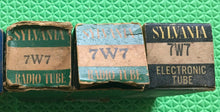 Load image into Gallery viewer, 3 Sylvania 7W7 Vacuum Tubes NOS NIB Lot Of Three