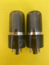 Load image into Gallery viewer, Matched Pair Ken-Rad 6K6 6K6GT Vacuum Tubes Black Glass NOS-Testing