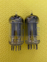 Load image into Gallery viewer, Matched Pair RCA 5963 12AU7 12AU7A Vacuum Tubes Black Plate Industrial-Grade