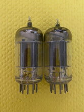 Load image into Gallery viewer, Matched Pair RCA 5963 12AU7 12AU7A Vacuum Tubes Valves Black Plate Industrial-Grade