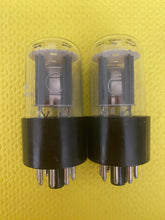Load image into Gallery viewer, Matched Pair General Electric GE 6SN7 6SN7GTB Vacuum Tubes Copper Support Rods Top Filament NOS NIB