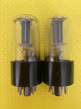 Load image into Gallery viewer, Matched Pair CBS Hytron 12SN7 12SN7GT Vacuum Tubes Valves Black T Plates NOS NIB