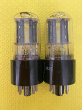 Load image into Gallery viewer, Matched Pair CBS Hytron 12SN7 12SN7GT Vacuum Tubes Valves Black T Plates NOS NIB
