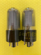 Load image into Gallery viewer, Matched Pair Raytheon 6V6 6V6GT Vacuum Tubes Gray Glass NOS-Testing