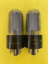 Load image into Gallery viewer, Matched Pair Raytheon 6V6 6V6GT Vacuum Tubes Valves Gray Glass NOS-Testing
