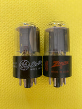 Load image into Gallery viewer, Matched Pair General Electric GE 12SN7 12SN7GTA Vacuum Tubes Valves NOS NIB